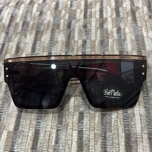 NWT Bob Mackie Brown Shield Sunglasses
